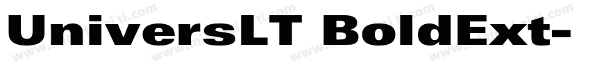UniversLT BoldExt字体转换